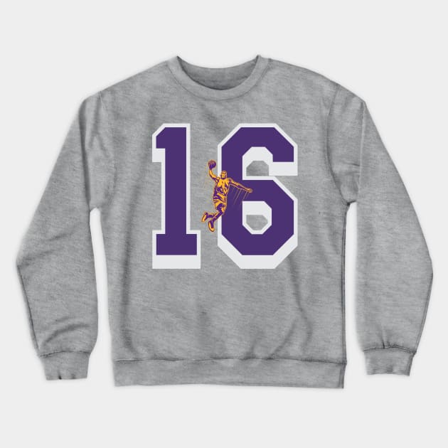 lukers number 16 Crewneck Sweatshirt by Basketball-Number